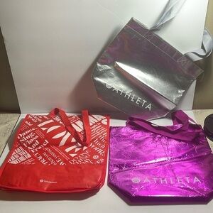 - Lot of 3 totes. 1 lululemon and 2 Athleta